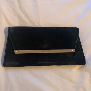 Jimmy Choo black pony clutch